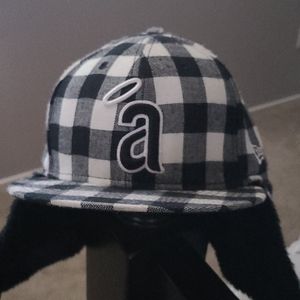 Plaid LA Angels Trapper Hat Size 7 1/2